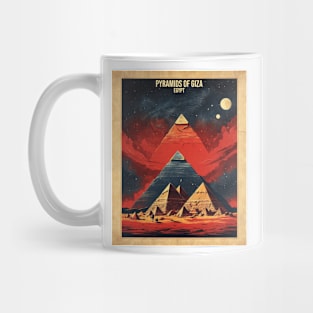 Pyramids of Giza Egypt Vintage Travel Tourism Mug